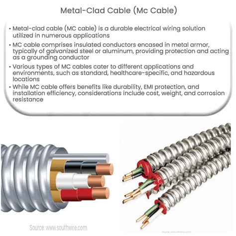 metal clad cable to plastic box|metal clad cable with mc cable.